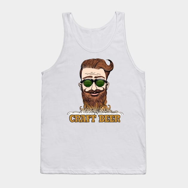 Hipster Craft Beer Theme Tank Top by devaleta